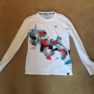 White Adidas original long sleeve shirt